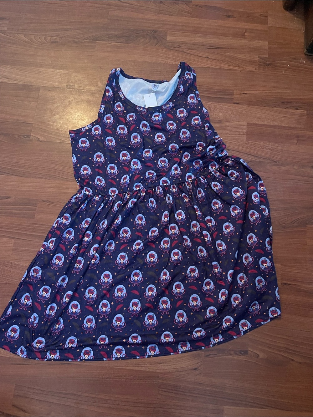 Ambrie Disney Mary Poppins  Sleeveless Printed Fit-and-Flare Dress